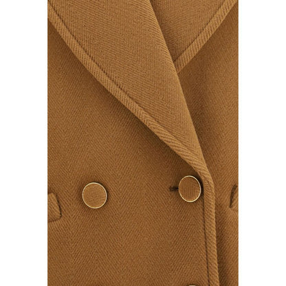 Brown Wool Oves Aries Coat