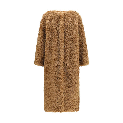 Brown Polyester Coat