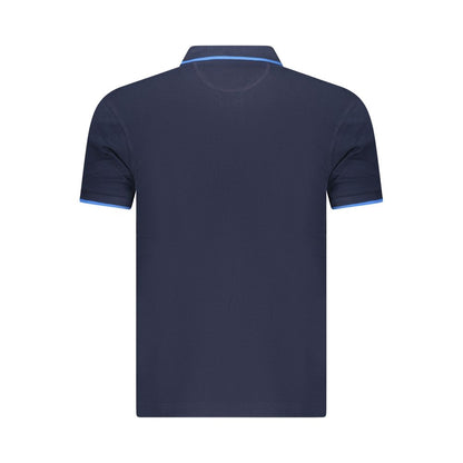 Blue Cotton Men's Polo Shirt