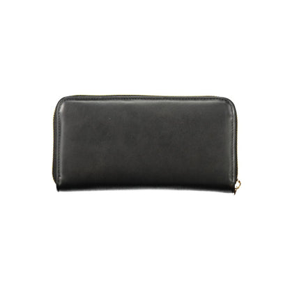 Black Polyurethane Women's Wallet