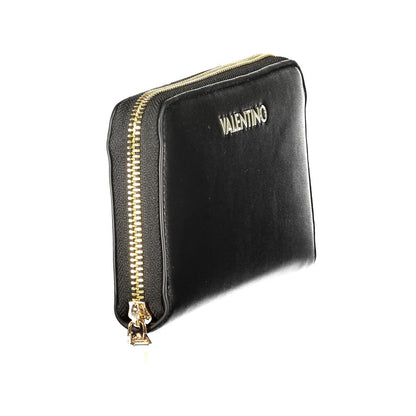 Black Polyurethane Women's Wallet