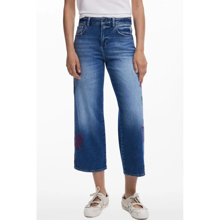 Azzurro Cotton Women Jeans