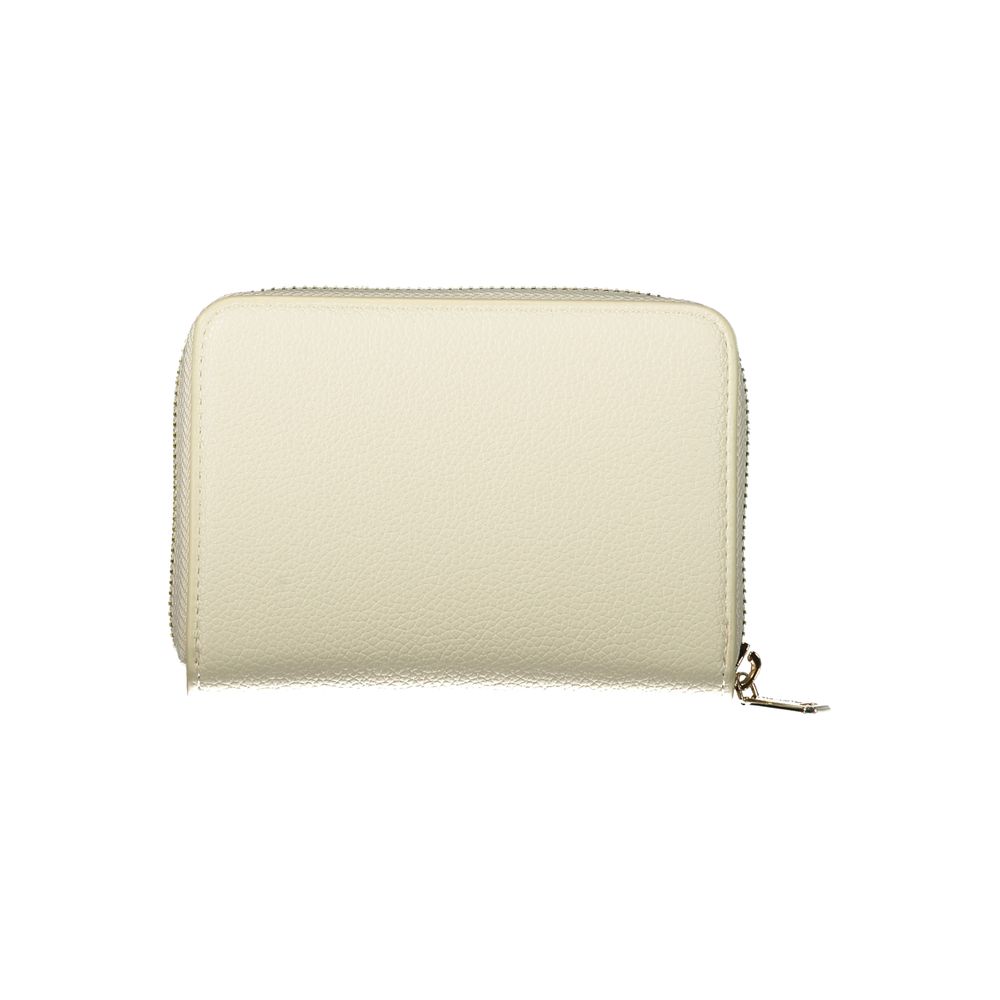 Beige Polyurethane Women's Wallet