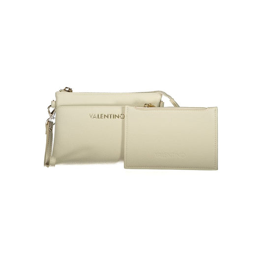 Beige Polyurethane Women's Wallet