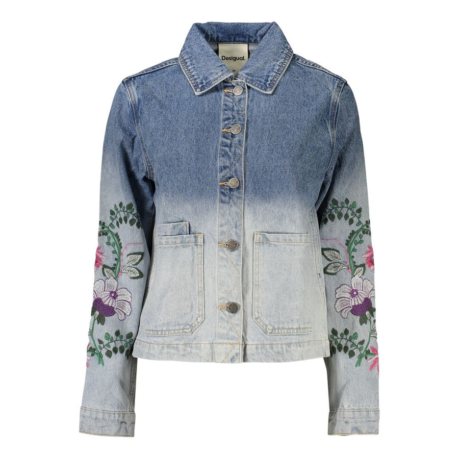 Blue Cotton Women's Jacket