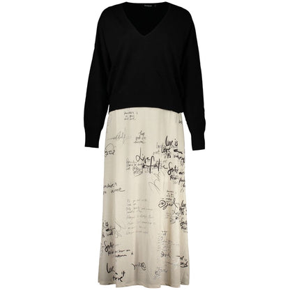 White Polyester Casual Dress