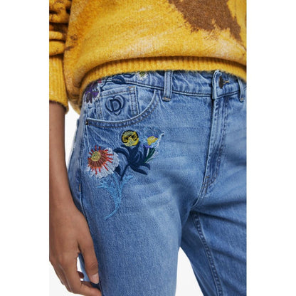 Blue Cotton Jeans Denim