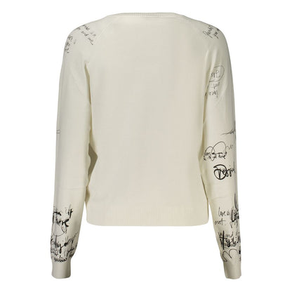 White Viscose Women's Top