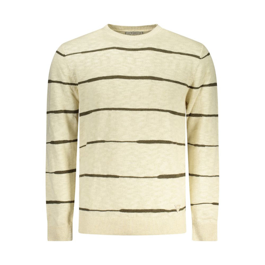 Beige Cotton Men's Sweater