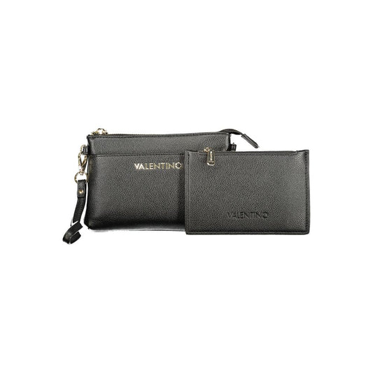 Black Polyurethane Womens Wallet