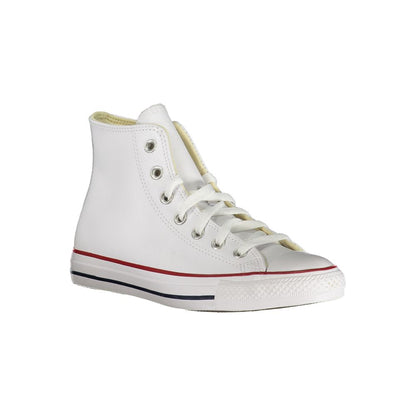 White Synthetic Athletic Sneakers