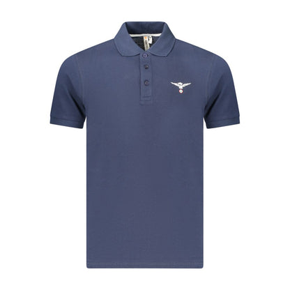 Blue Cotton Men's Polo Shirt