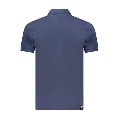 Blue Cotton Men's Polo Shirt