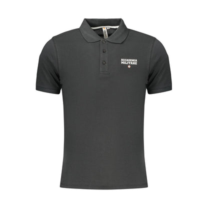 Black Cotton Polo Shirt