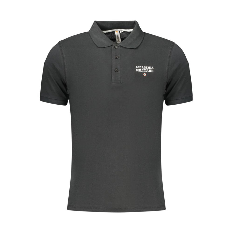 Black Cotton Polo Shirt