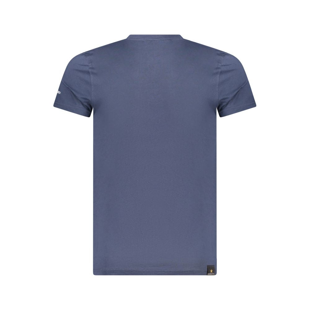 Blue Cotton Men's T-Shirt