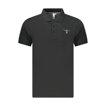 Black Cotton Polo Shirt