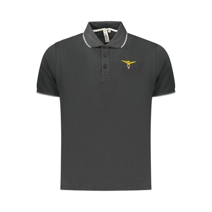 Black Cotton Polo Shirt