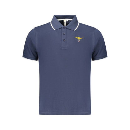 Blue Cotton Polo Shirt