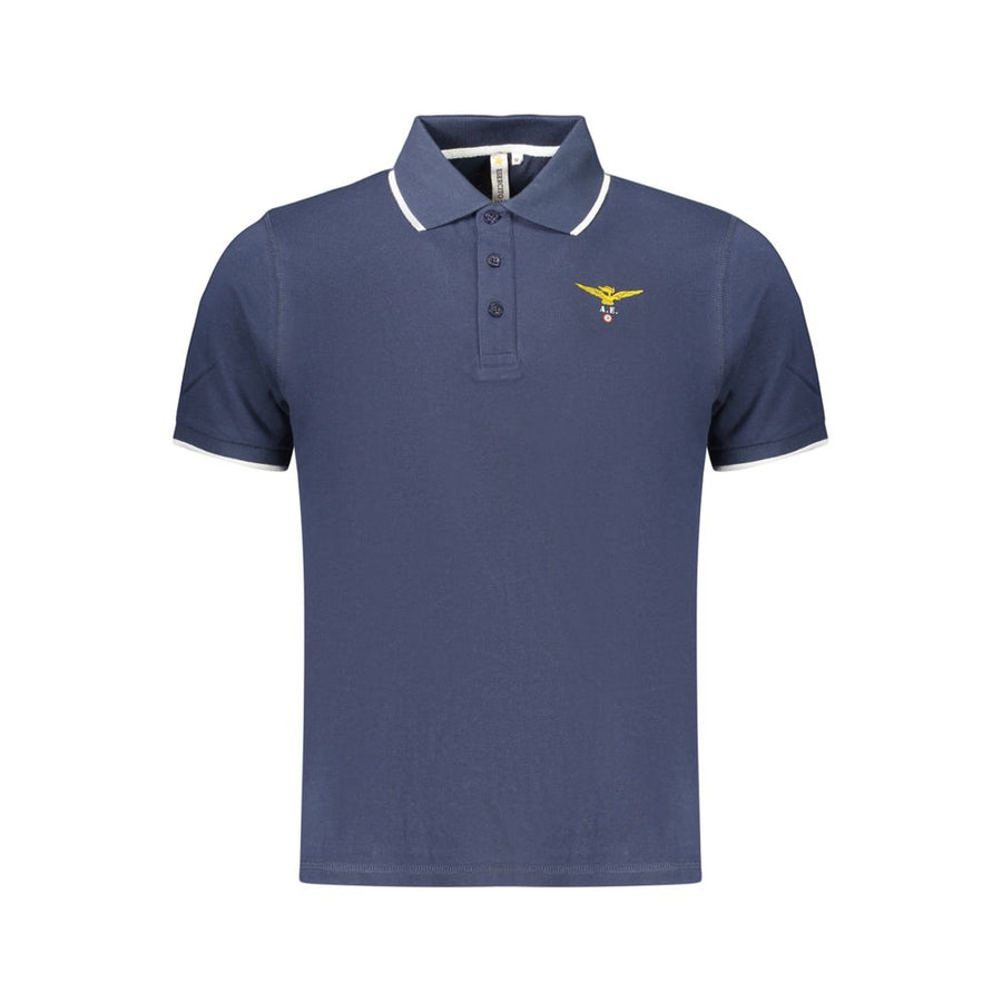 Blue Cotton Polo Shirt
