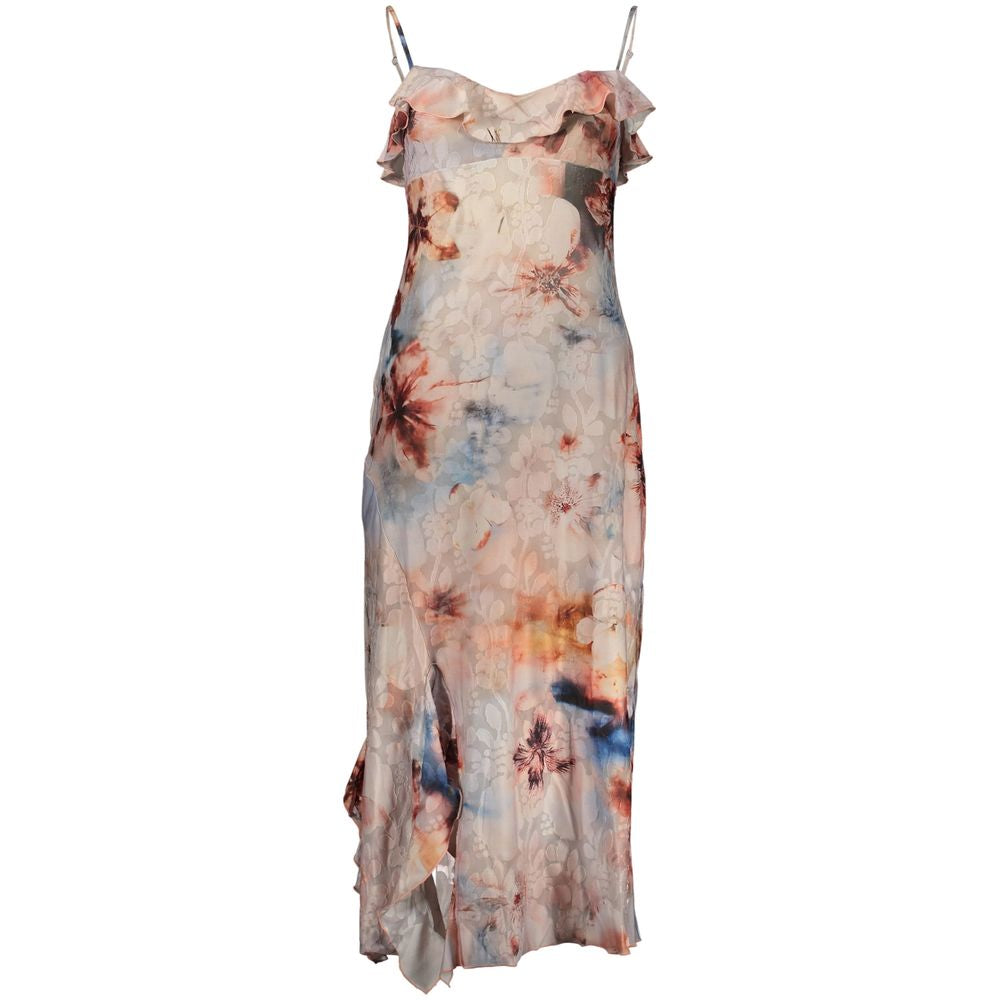 Pink Polyester Casual Dress