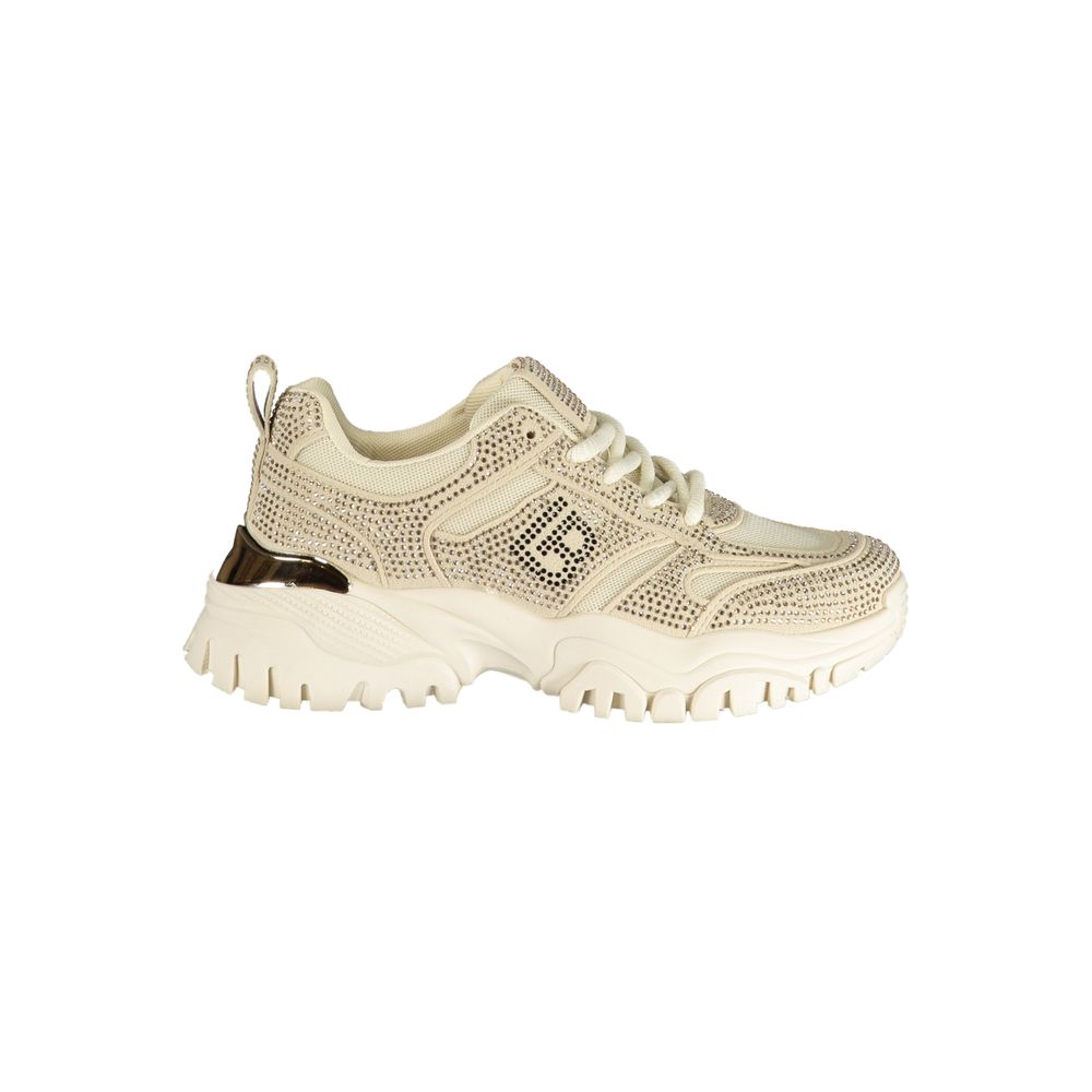 Beige Polyurethane Women's Sneaker