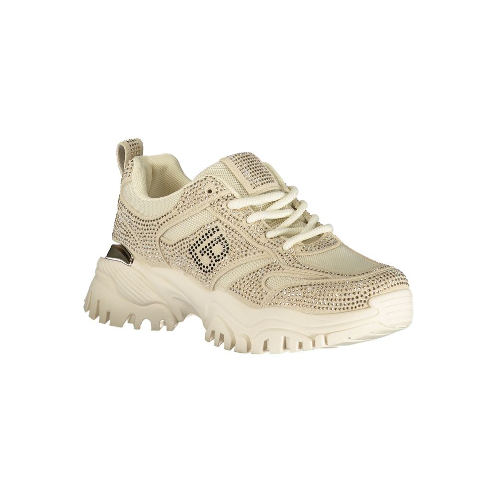 Beige Polyurethane Women's Sneaker