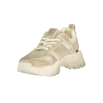 Beige Polyurethane Women's Sneaker