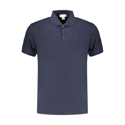 Blue Cotton Men's Polo Shirt