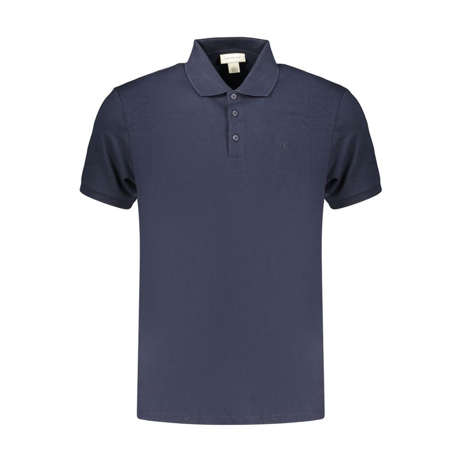 Blue Cotton Men's Polo Shirt