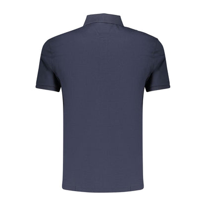 Blue Cotton Men's Polo Shirt