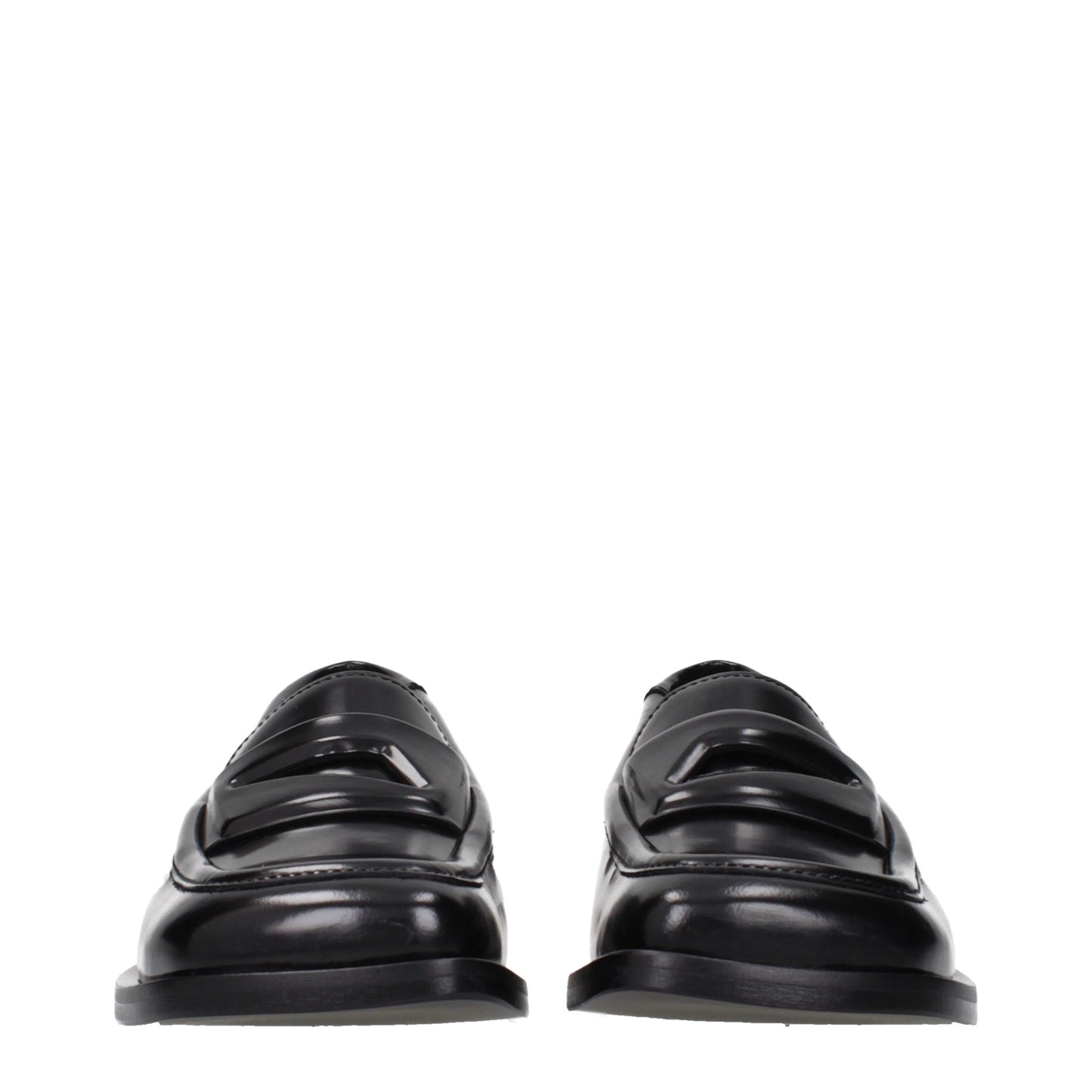 Black Leather Slip-On Loafers