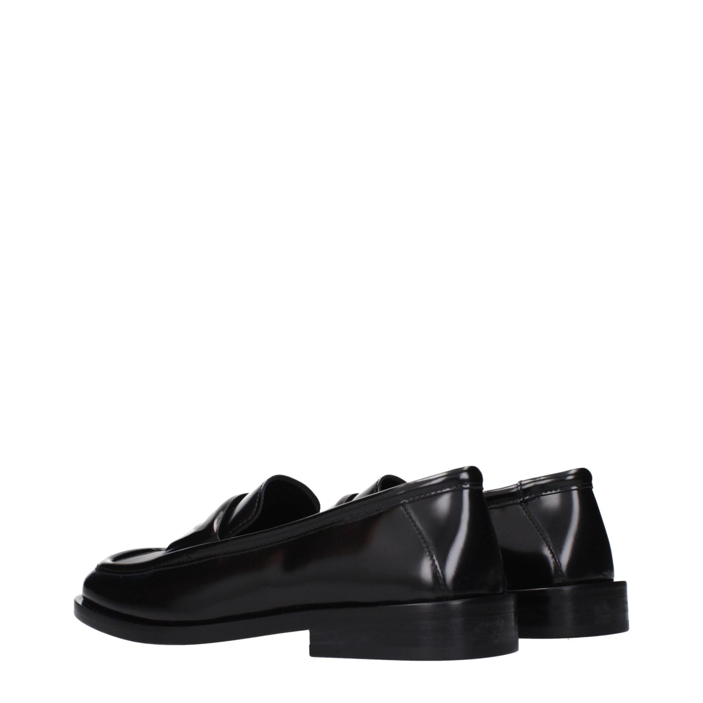 Black Leather Slip-On Loafers