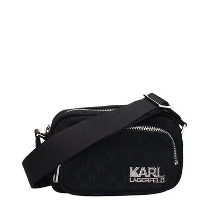 Black Fabric Crossbody Bag