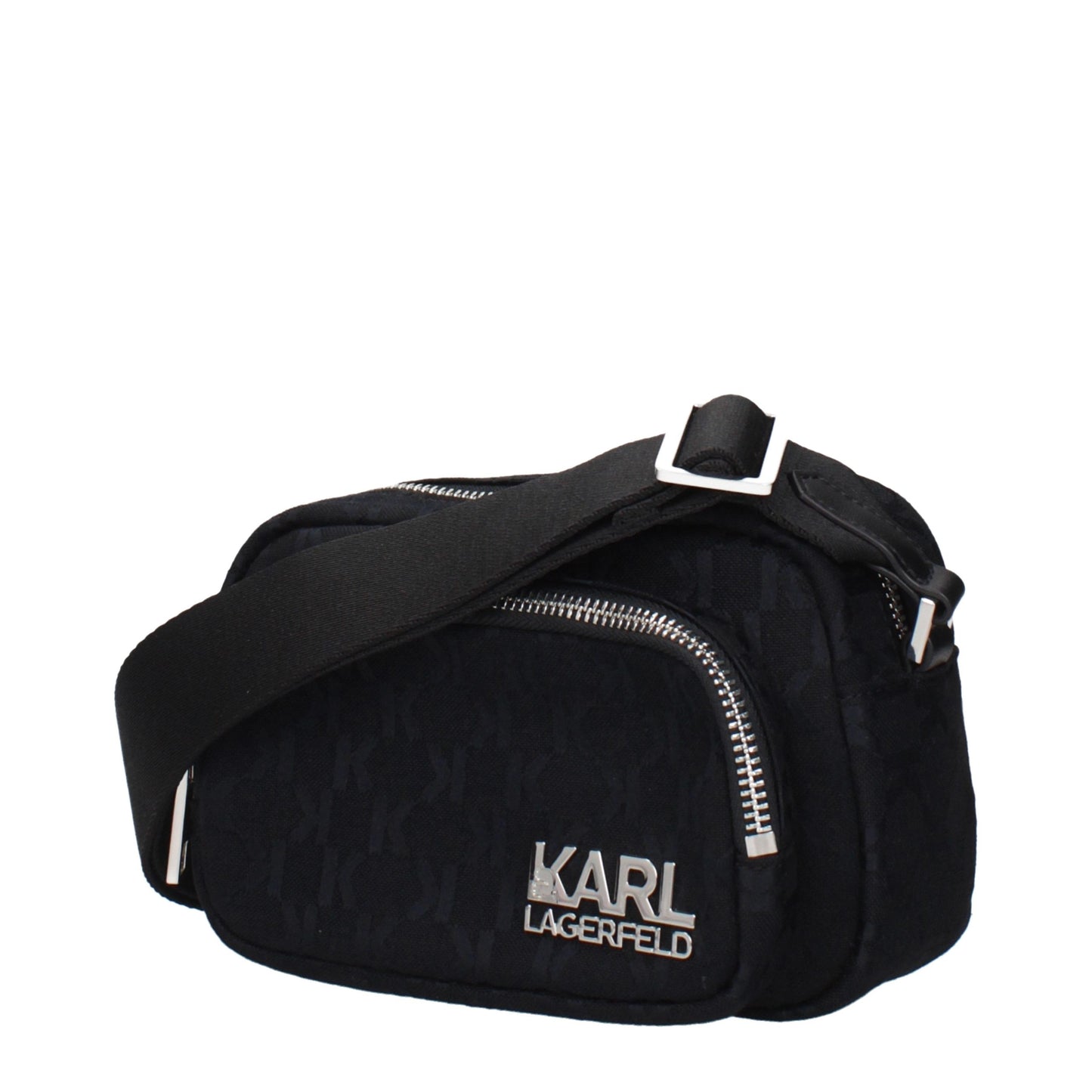 Black Fabric Crossbody Bag