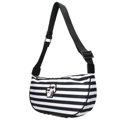Black Fabric Crossbody Bag