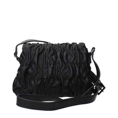 Black Polyester Crossbody Bag