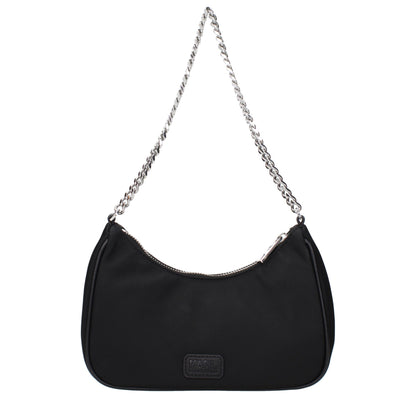 Black Fabric Shoulder Bag