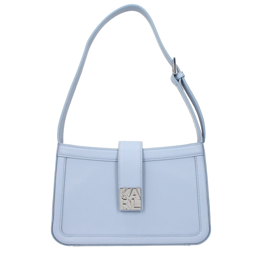 Light Blue Leather Shoulder Bag