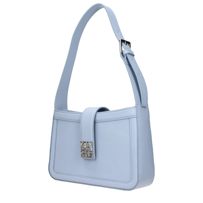Light Blue Leather Shoulder Bag