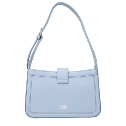 Light Blue Leather Shoulder Bag