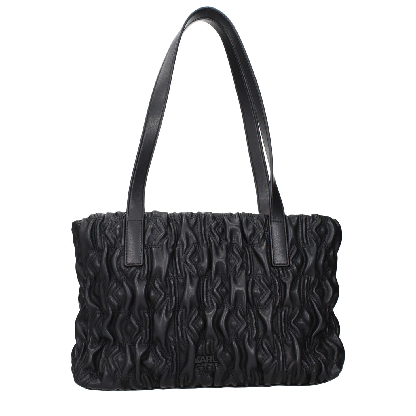 Black Polyester Shoulder Bag