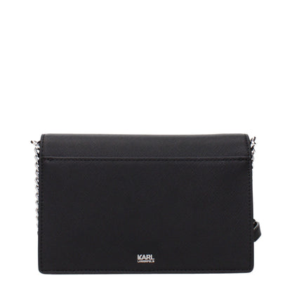 Black Polyethylene Crossbody Bag