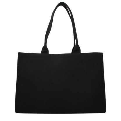 Black Fabric Shoulder Bag