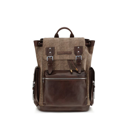 Brown Polyamide Backpack