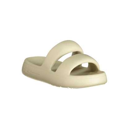 Beige Polyurethane Women's Slipper