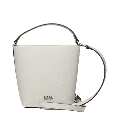 Gray Leather Handbag