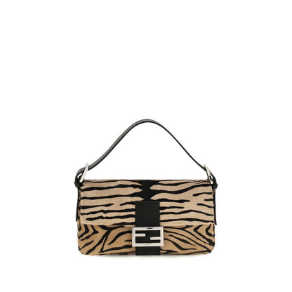 Beige Calf Leather Bos Taurus Shoulder Bag