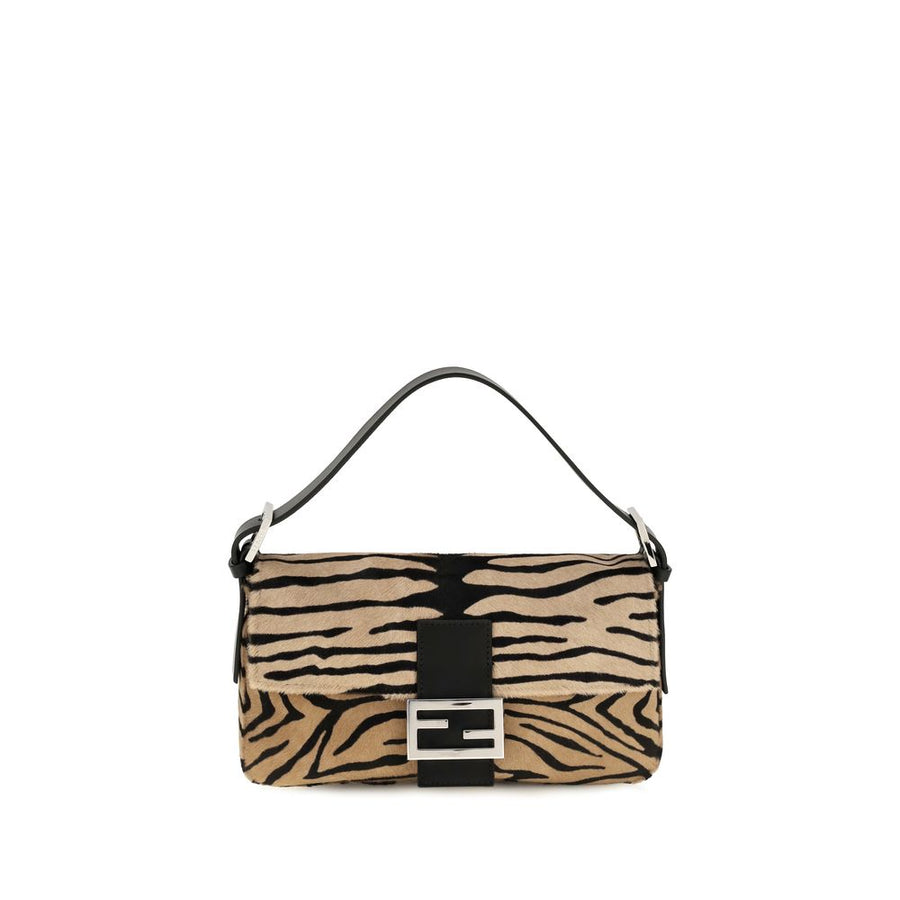 Beige Calf Leather Bos Taurus Shoulder Bag