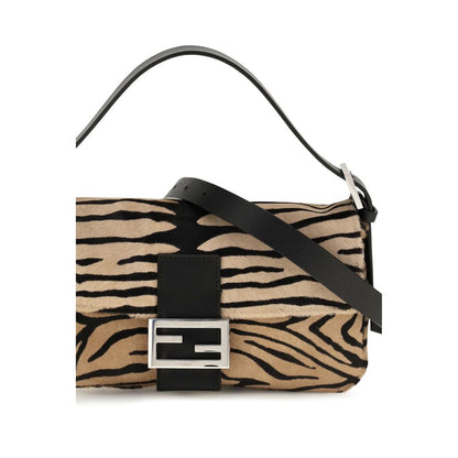 Beige Calf Leather Bos Taurus Shoulder Bag
